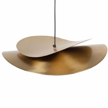 MIRAMARE - Lampada a sospensione ariosa in ferro dorato