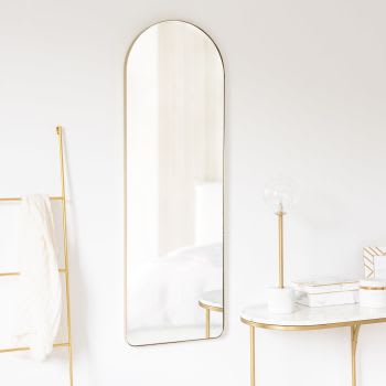 LISA - Miroir arche en métal doré 40x120