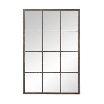 Artois - Miroir fenêtre rectangulaire industriel en métal 80x120