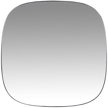 ADEL - Miroir organique en métal noir 70x70