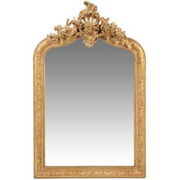 CONSERVATOIRE - Miroir rectangulaire à moulures dorées 62x96