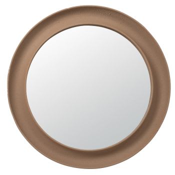 George - Miroir rond beige D58