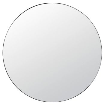 RIAS - Miroir rond en métal noir D121