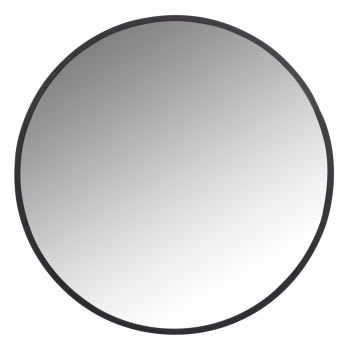 FLICK - Miroir rond en métal noir D60