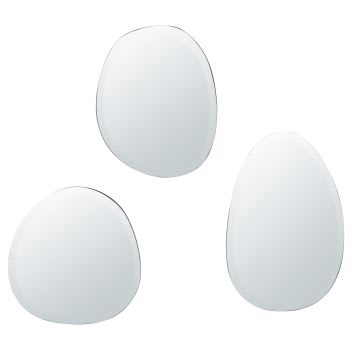 Miroirs organiques biseautés (x3) 19x28