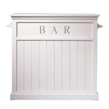 Newport - Mobile bar bianco in legno L 120 cm