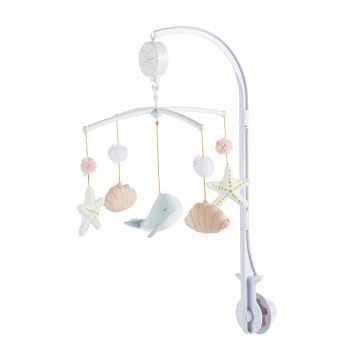 2 coussins nuages, tour de lit bébé, blanc, rose et doré, :  accessoires-bebe par petitlion