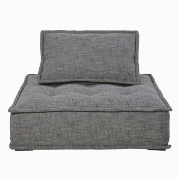 Elementary - Modulare Sessel ohne Armlehnen für Sofa, kohlegrau