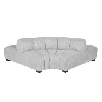 Kurumba Business - Módulo esquinero para sofá modulable profesional de 3 plazas gris claro