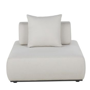 Lazaro - Módulo para sofá de exterior de fibra de poliolefina gris perlado