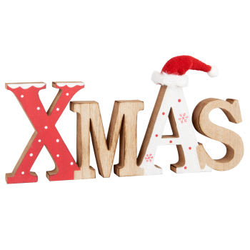 Mot déco Noël multicolore