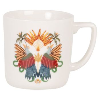 MASKAT - Mug en céramique motif tropical multicolore