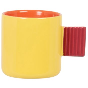 FILIPA - Mug in gres giallo, arancione e rosa