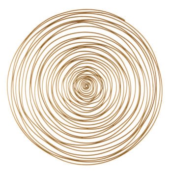 Jill - Muurdecoratie in spiraalvorm van goudkleurig metaal D91