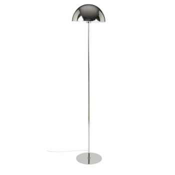 NEREIDAS - Pilzförmige Stehlampe aus silberfarbenem Metall, H145cm
