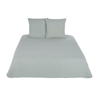NOA - Jogo de cama em algodão biológico verde-água 220x240