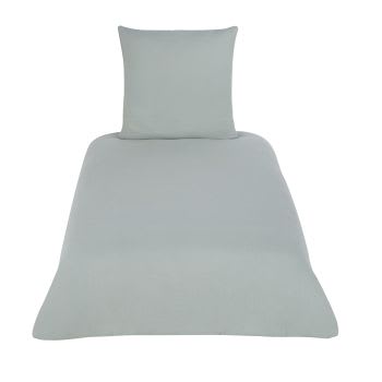 NOA - Parure de lit enfant en coton bio vert d'eau 140x200
