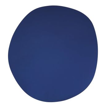Organisch geformter, blau getönter Spiegel, 110x110cm