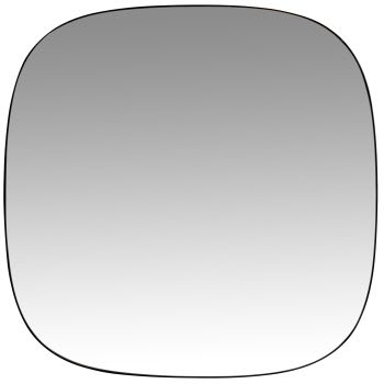 ADEL - Organisch geformter Spiegel aus schwarzem Metall, 90x90cm