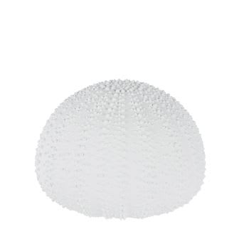 ORSO - Statuetta sfera di corallo in resina bianca alt. 21 cm