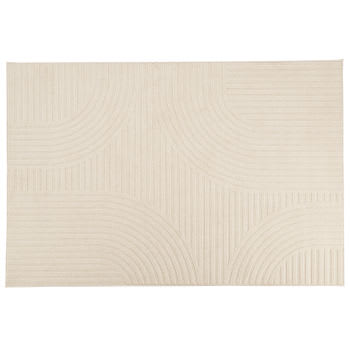 NEVEN - Outdoor-Teppich mit ziseliertem Bogenmuster, ecru, 160x230cm