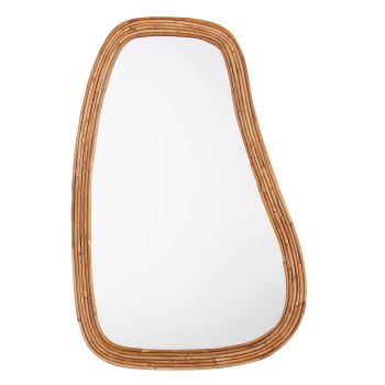 SOMAS - Ovaler Spiegel aus Rattan, 86x132cm