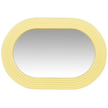 NAESAN - Ovaler Spiegel, gelb, 45x62cm