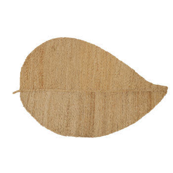 PALMJU - Tapete com forma de folha em tecido de juta 120x180
