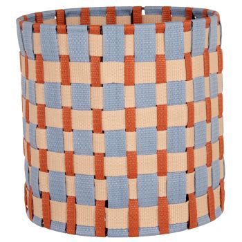 ANATOLA - Panier de rangement en coton orange, bleu et blanc