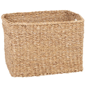 Cube De Rangement En Jonc De Mer 28x28x28cm - Panière Pliable Naturelle