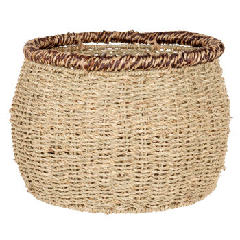 Constance - Panier de rangement en jonc de mer bicolore