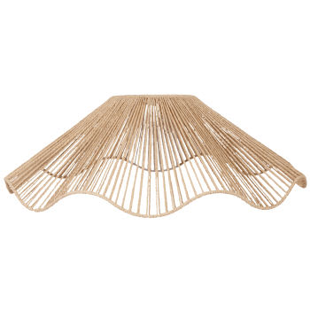 HERMOSA - Pantalla para lámpara de techo de cuerda trenzada beige