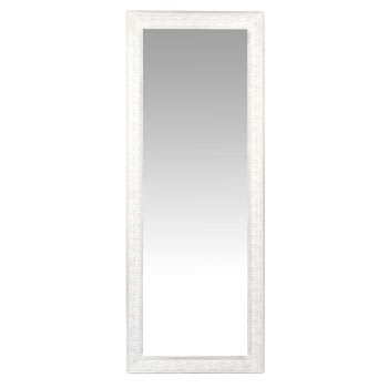 PAULINE - Spiegel mit weißem. leicht grau getöntem Rahmen 50x130