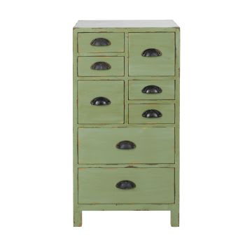 Petit meuble multi-tiroirs vert sauge