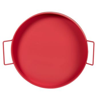 Plateau Rond Métal Embossé Noir - Marque JOLIPA - Déco Intérieure - Neuf