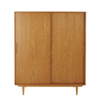 Mueble con cajones de madera maciza de acacia 60x30x75 cm - referencia  Mqm-247681