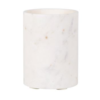 Pot à ustensiles en marbre blanc