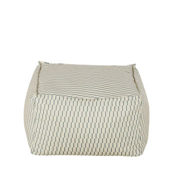 Sitzpouf aus Bouclé-Stoff, beige Ø65cm