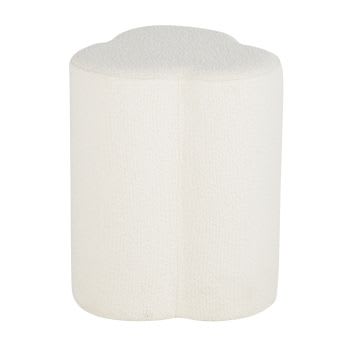 Flo - Pouf bouclettes blanches