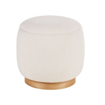 Orlli - Pouf bouclettes écrues