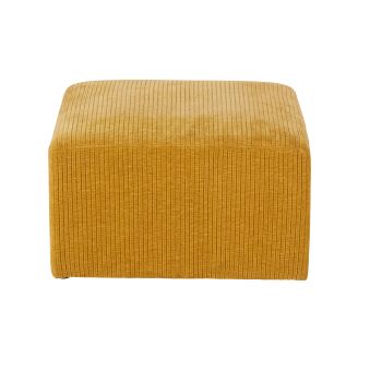 Antelope - Pouf en velours jaune ocre