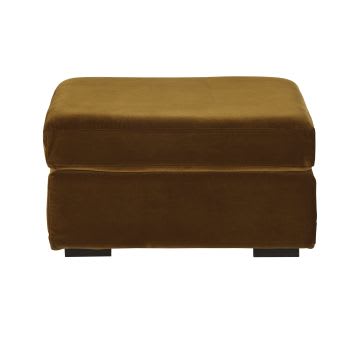 Jekill - Pouf pour canapé modulable en velours coloris bronze