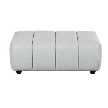 Great Deal Furniture Melvek Pouf Moderno In Velluto Trapuntato - 73x73x45 Cm - Colori: Blu Navy E Marrone Scuro