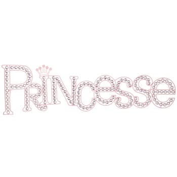Princesse - Déco murale en métal rose 35x118