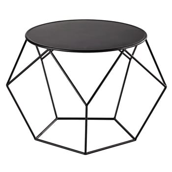 Prism - Ronde salontafel van zwart metaal