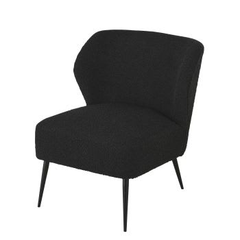 Professionele stoel met zwarte krullen in gerecycleerd polyester