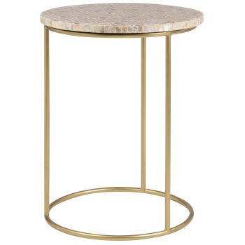 RANGOUN - Tavolino da salotto in metallo dorato
