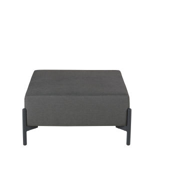 Raso Business - Sedia professionale per divano da giardino modulare in alluminio e rivestimento grigio antracite