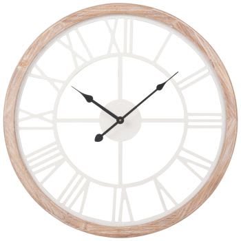 MONTROY - Relógio branco e cor natural altura 50