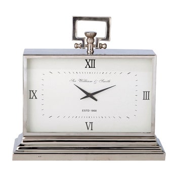 Kingston - Reloj de mesa de metal con efecto cromado L.47